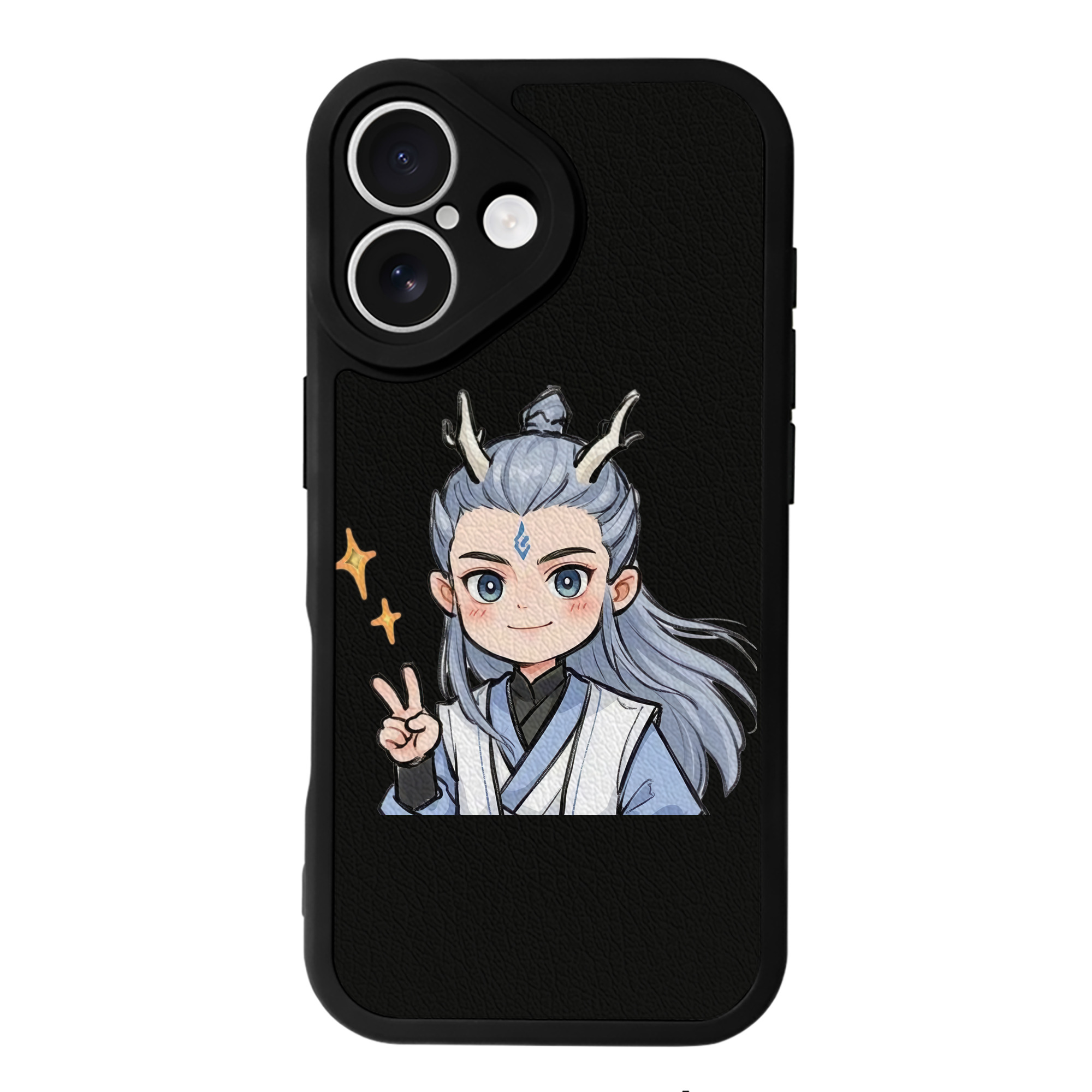 （画像用） Ne Zha 2 ナタ 魔童の大暴れ 【iPhone 16シリーズ対応】シリコンスマホケース（レザー調） 材質：シリコン